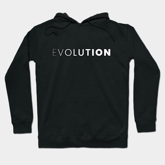 EVOLUTION typography Hoodie by PARABDI